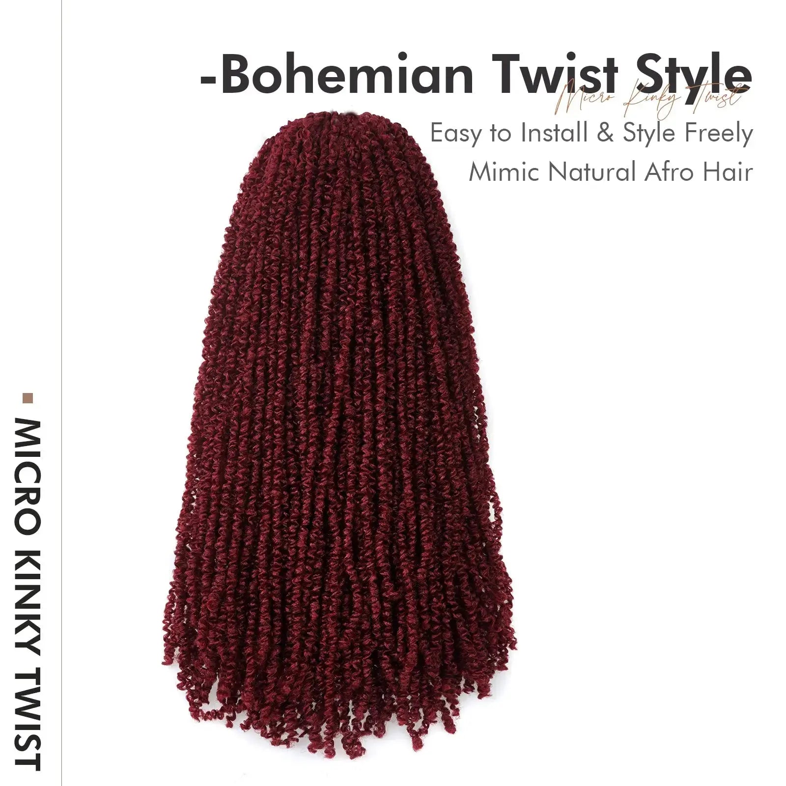 8 Packs MKT | Toyotress® Micro Kinky Twist Mini Spring Twist Hair Springy Afro Twist Hair Fluffy Kinky Twist Crochet Hair Extensions Toyotress